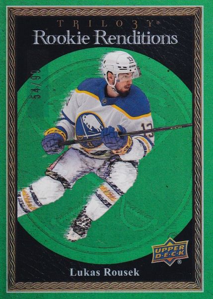 insert RC karta LUKÁŠ ROUSEK 23-24 Trilogy Rookie Renditions Green /99